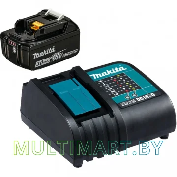 Аккумулятор с зарядным устройством Makita DC18SD + BL1830B (18В/3.0 Ah + 7.2-18В)